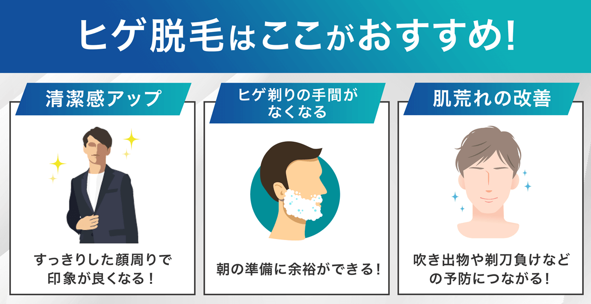 ヒゲの脱毛のメリット